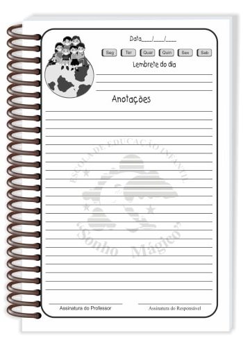 Agenda Escolar Miolo Personalizado