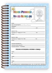 Dados pessoais para agenda escolar