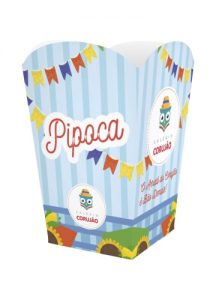 Caixa de Pipoca para Festa Junina