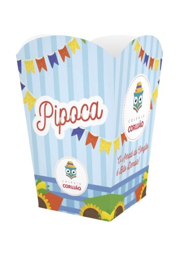 Caixa de Pipoca para Festa Junina
