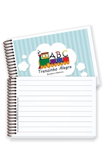 caderno pauta dupla personalizado