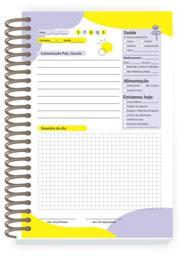 agenda creche personalizada