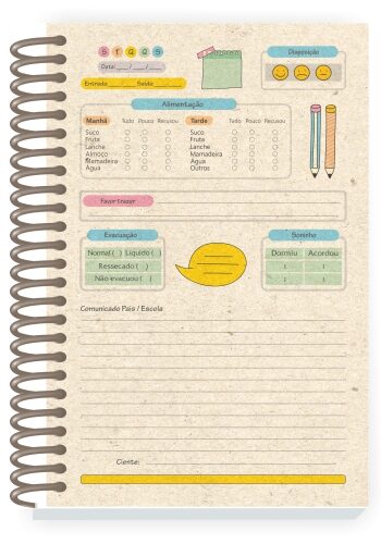 agenda escolar infantil ecologica