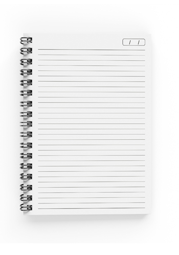 miolo de caderno pautado padrao