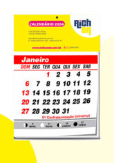 Calendario De Parede 12 Folhas Personalizado