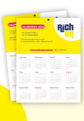 Calendários personalizados e Folhinha de Parede