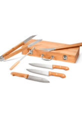 Kit-Churrasco-em-Estojo-de-Bambu-com-6-Peças
