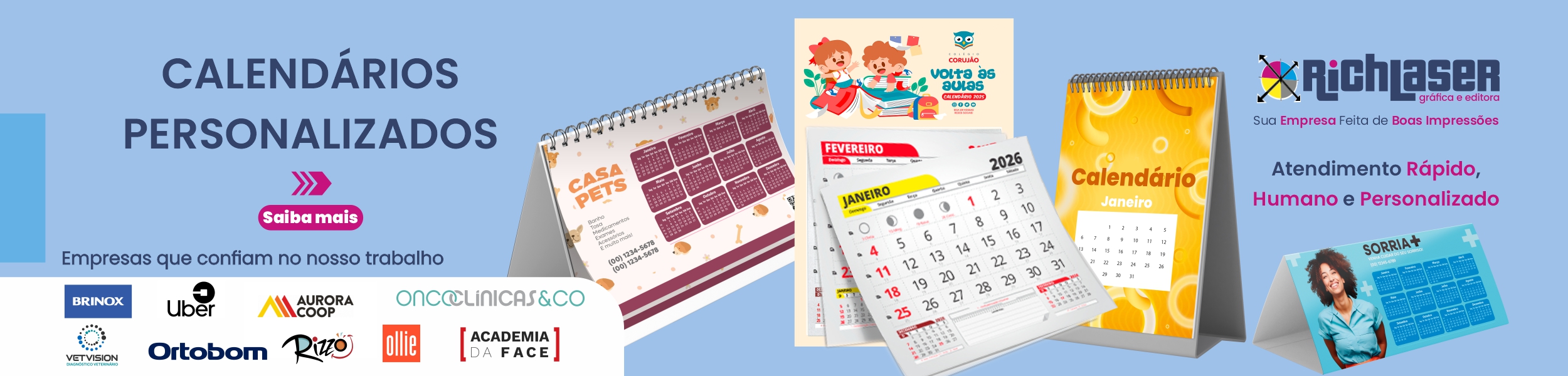 Calendarios personalizados 2026